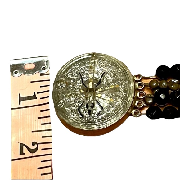 Vintage Dragonfly Button Bracelet set in S925 with Black Onyx and Pearls - Picture 11 of 14